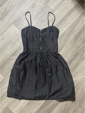Vans black denim-style mini dress,